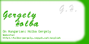 gergely holba business card